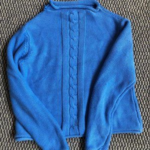 Adorable blue Lilly Pulizter pullover sweater in 100% cotton